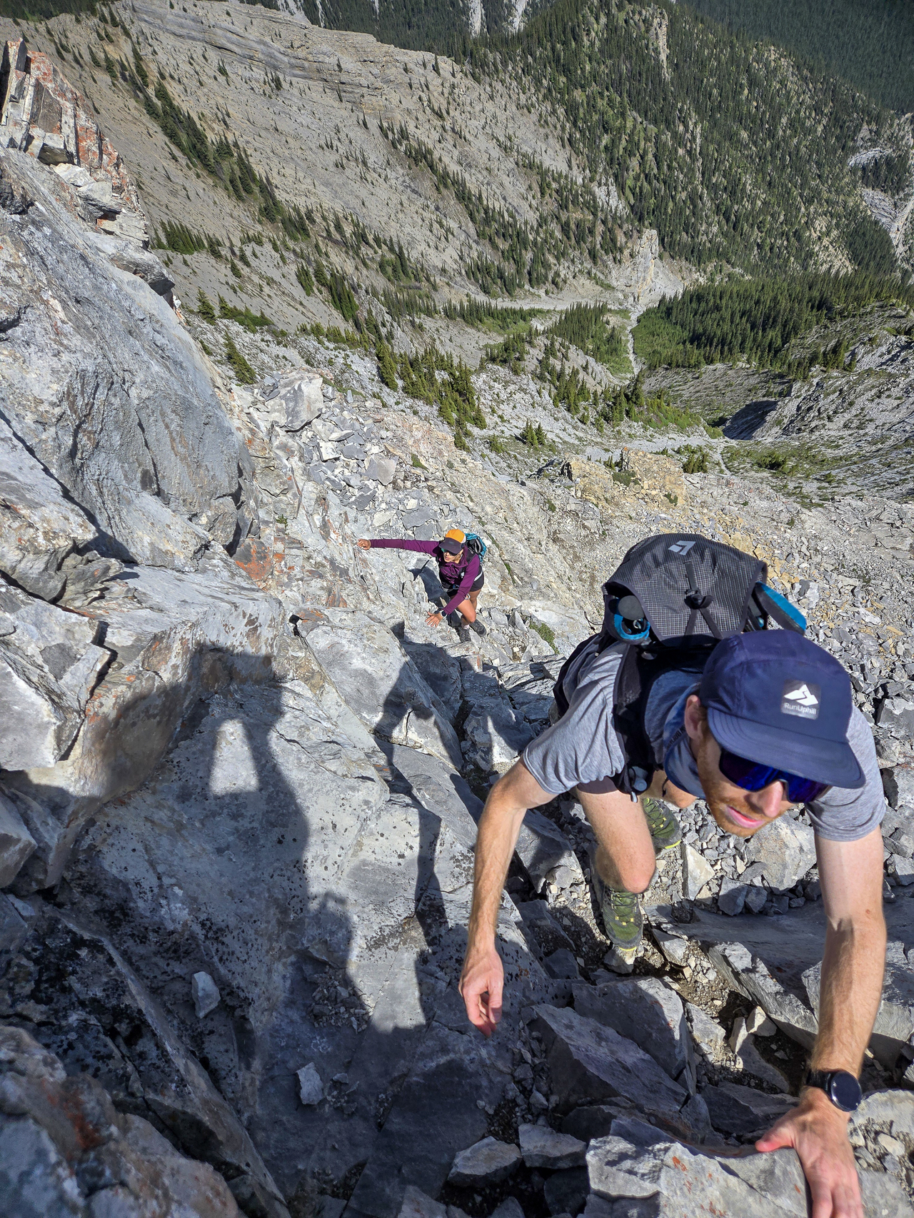 Chris & friend on the last rock wall