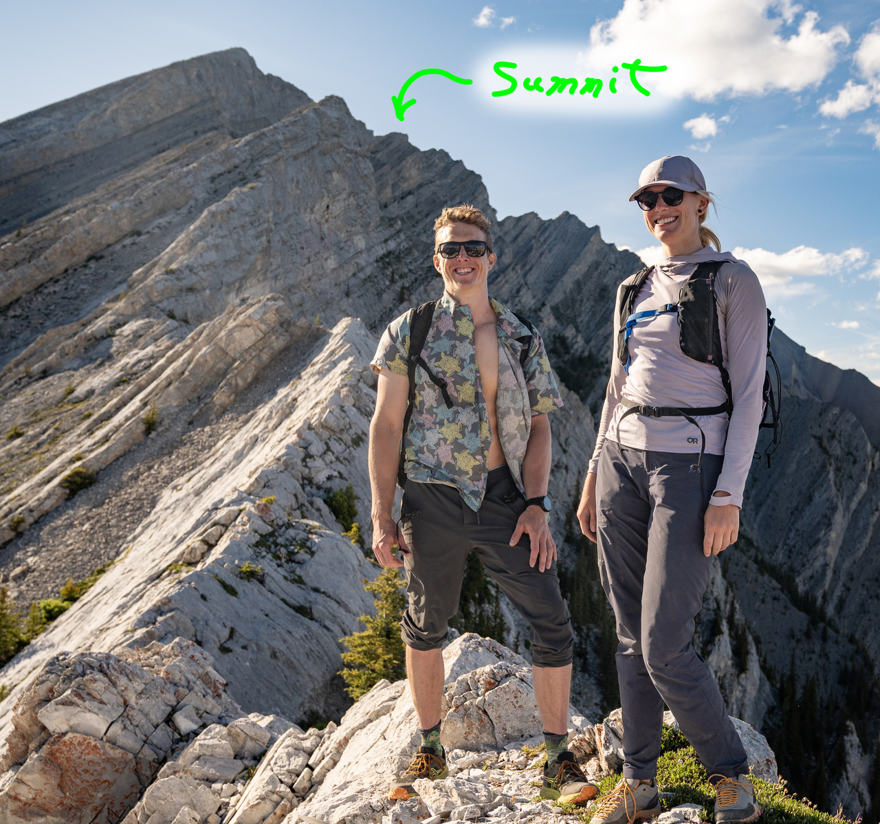 Megan & Steve on the SE ridge