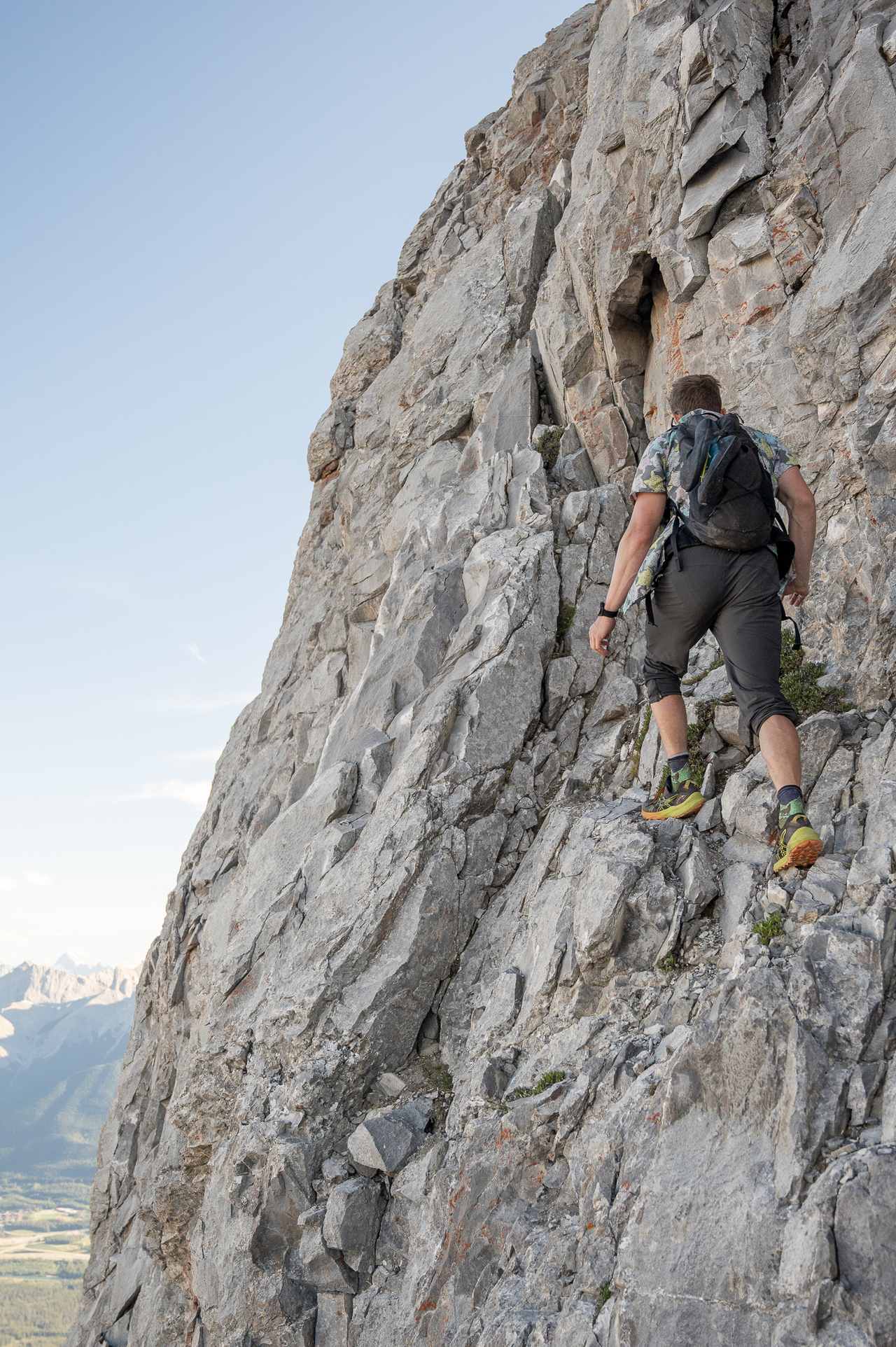 Steve on the last rock wall