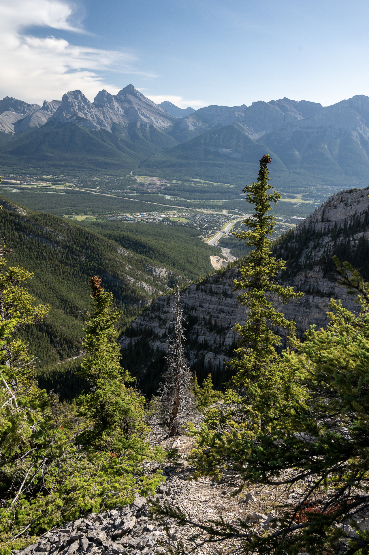 on top the rock walls